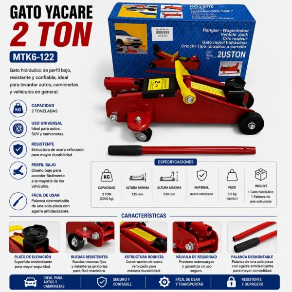 Gato Yacare 2 Toneladas MTK6-122