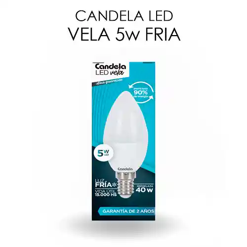 Foco LED Vela 5W Luz Fria Candela
