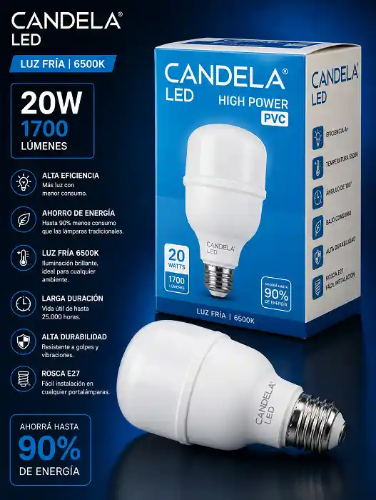 Foco LED High Power 20W Luz Fria Candela