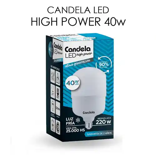 Foco LED High Power 40W Luz Fria Candela