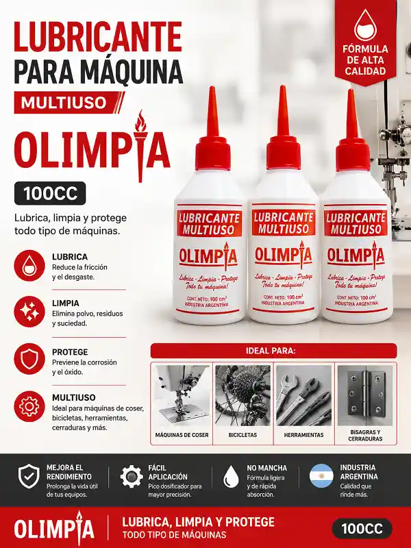 Lubricante P/Maquina Multiuso 100cc Olimpia