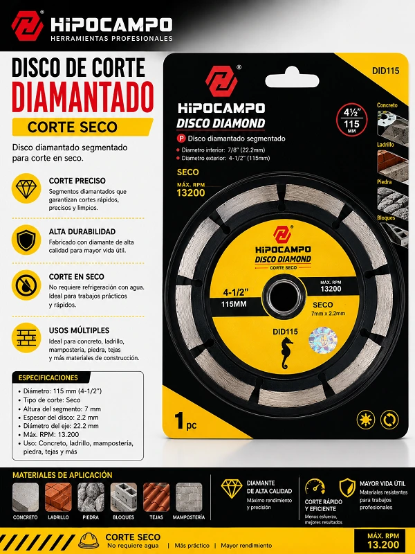 Disco de Corte Diamante Seco 115MM A3080