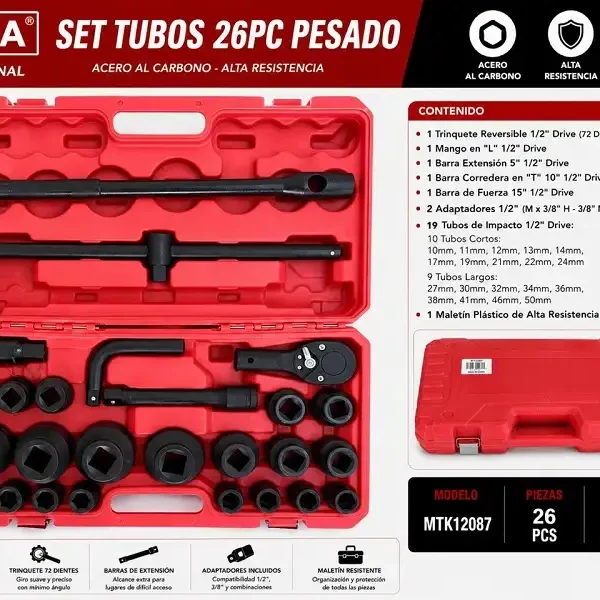 Set Tubos 26pz Pesado MTK12087