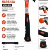 Martillo Mango de Goma Naranja 500gr 32cm MTK6-016