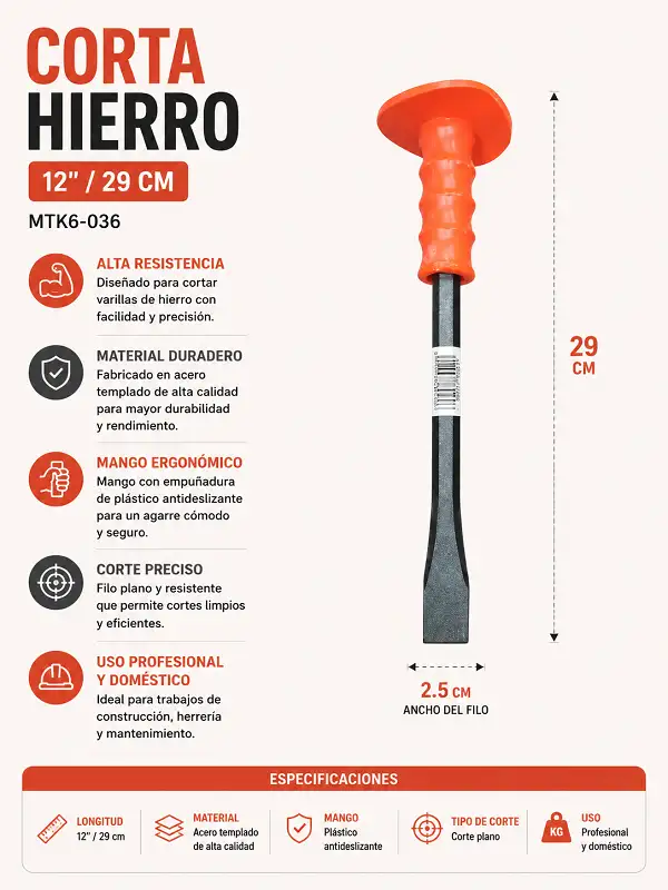 Corta Hierro 12" 29cm MTK6-036