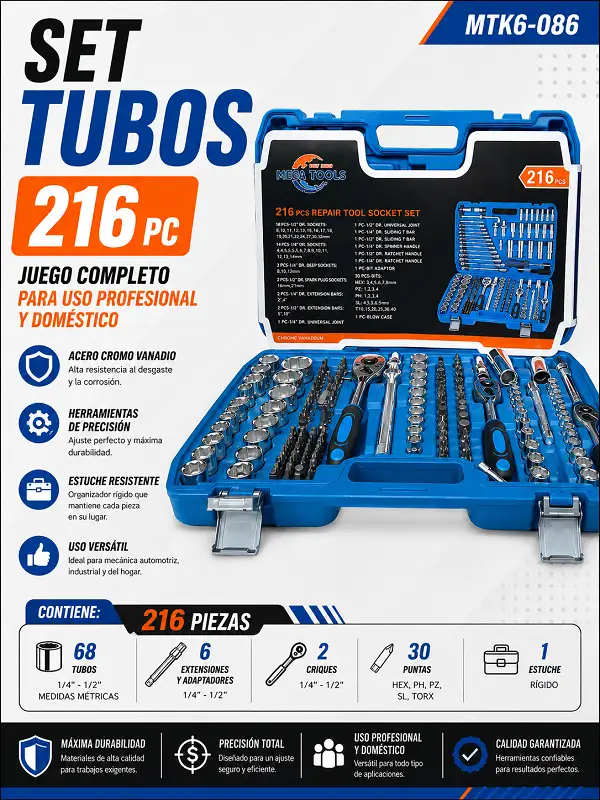 Set Tubos 216pz MTK6-086