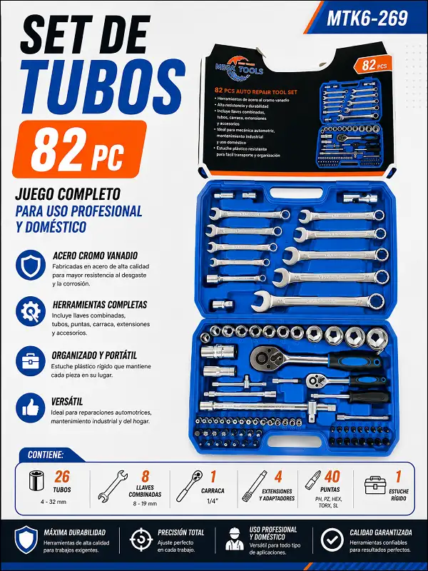 Set de Tubos 82pz MTK6-269/MX2509-05