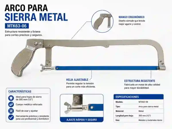 Arco P/Sierra Metal MTK63-06