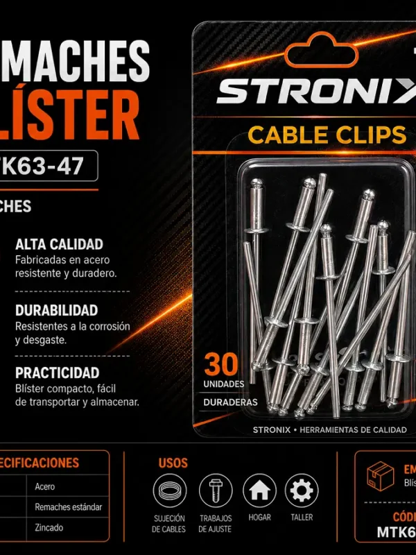 Remaches Blister 30pz MTK63-47