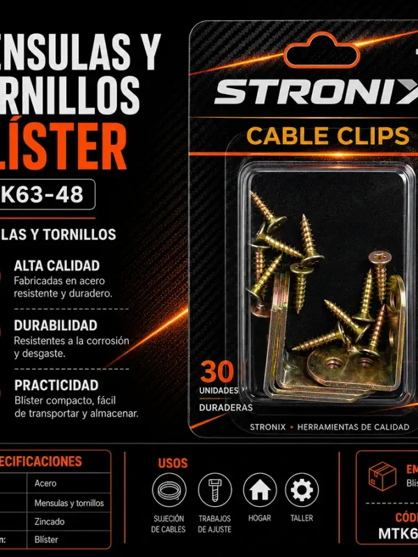 Mensulas C/Tornillos 30pz Blister MTK63-48