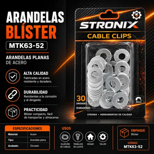 Arandelas Blister 30pz MTK63-52