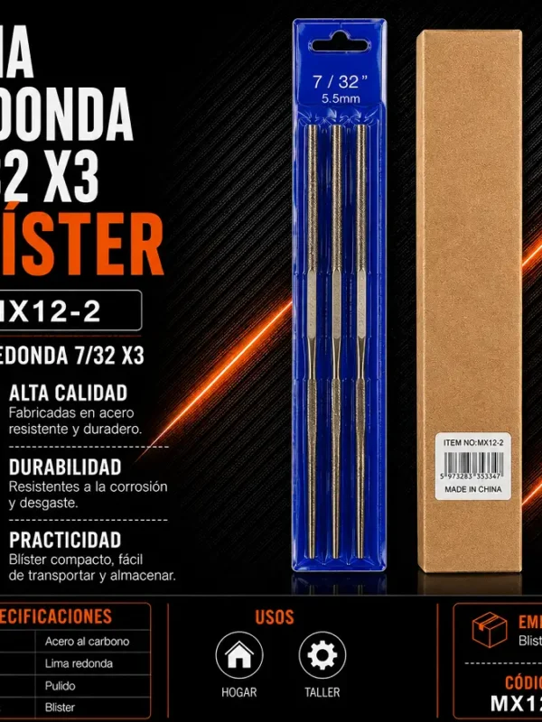 Lima Redonda 7/32 X3 MX12-2