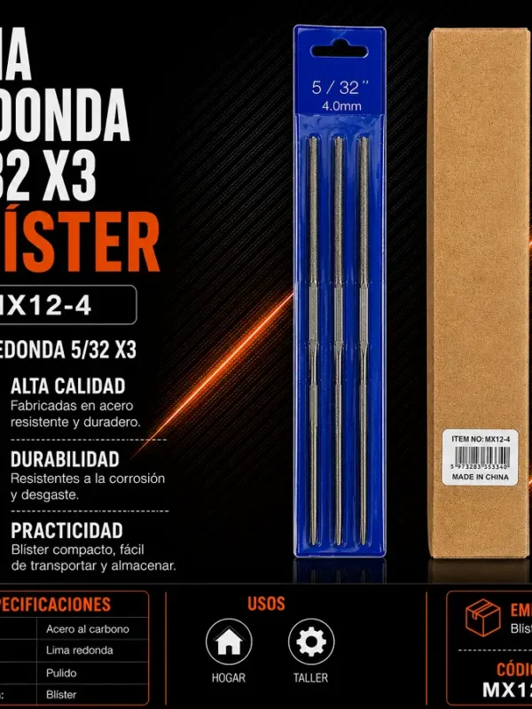 Lima Redonda 5/32 X3 MX12-4