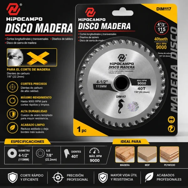 Disco de Corte Madera 115mm MX2507-7